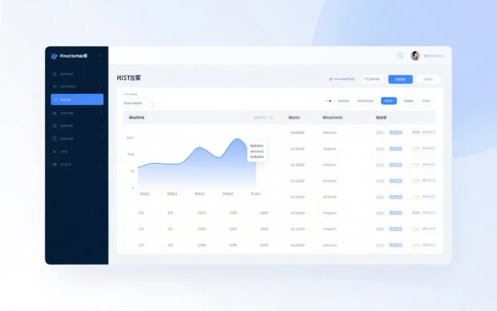 用户界面展示历史数据归档，清晰表格结构，数据透明可查